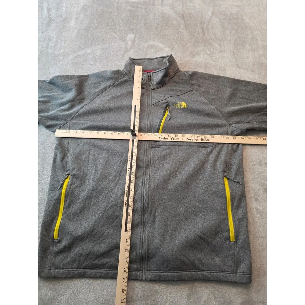 The North Face Jacket Mens Size XL Grey Yellow Gorpcore Softshell Fleece